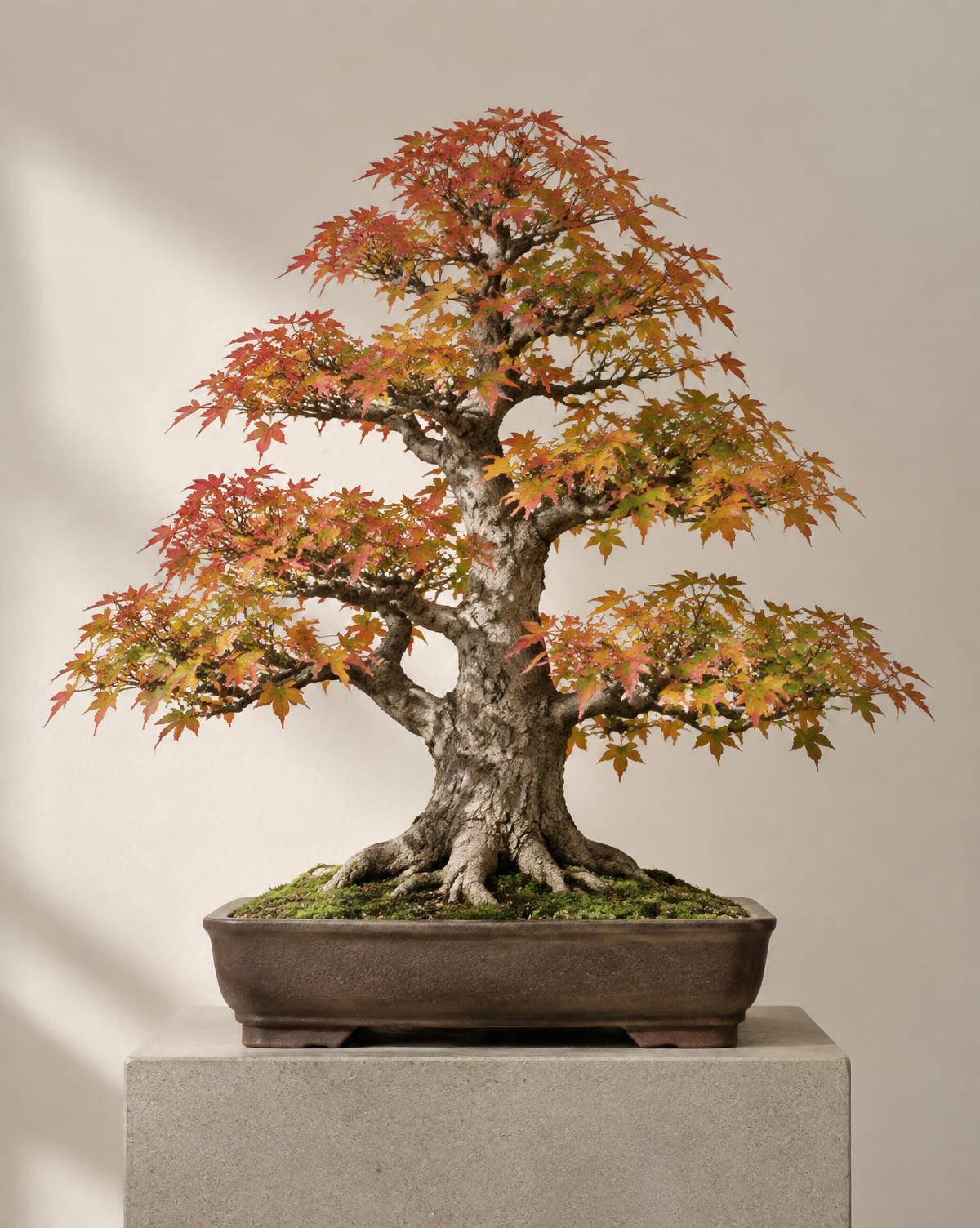 Refined trident maple bonsai